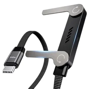 240W Fast Charging Cable with Phone Stand (Type-C to Type-C)